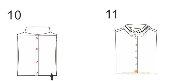 長短袖襯衫折疊方法圖解4